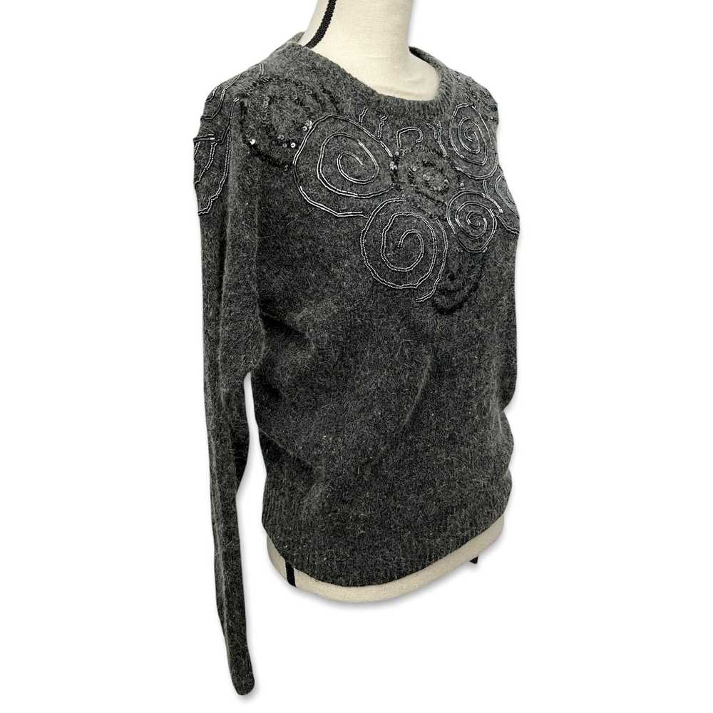 Vintage Vintage Raoul Gray Silk Angora Sweater Sz… - image 4