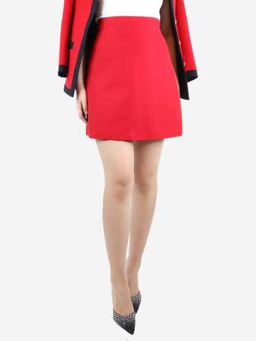 Gucci Red wool and silk blend mini skirt - size U… - image 1