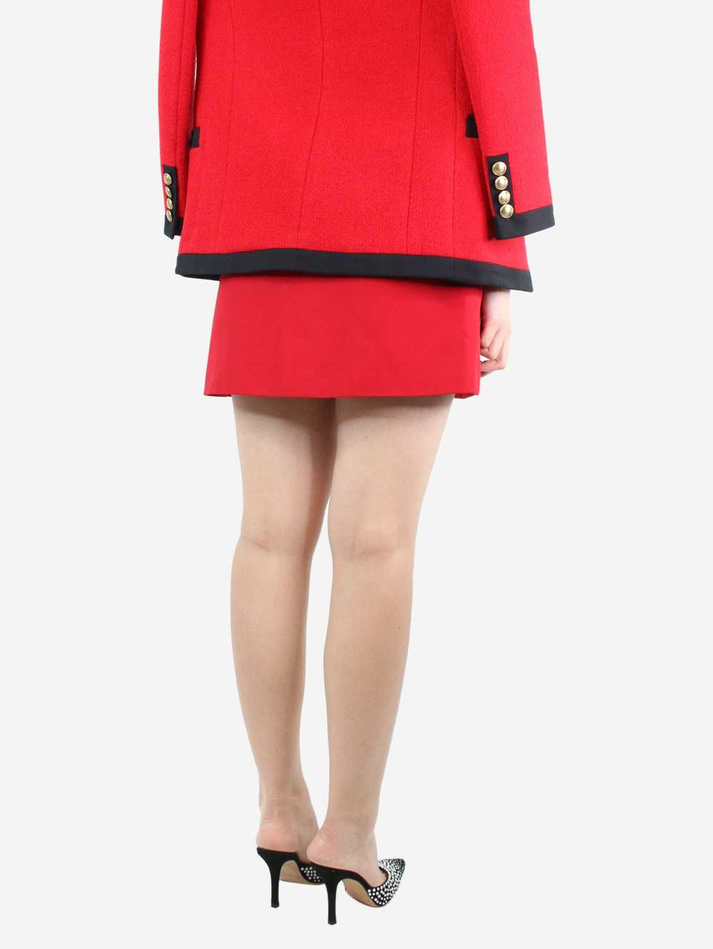 Gucci Red wool and silk blend mini skirt - size U… - image 3