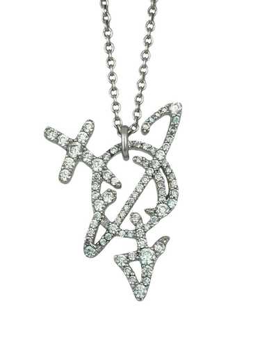 Vivienne Westwood Silver Cursive Orb Necklace