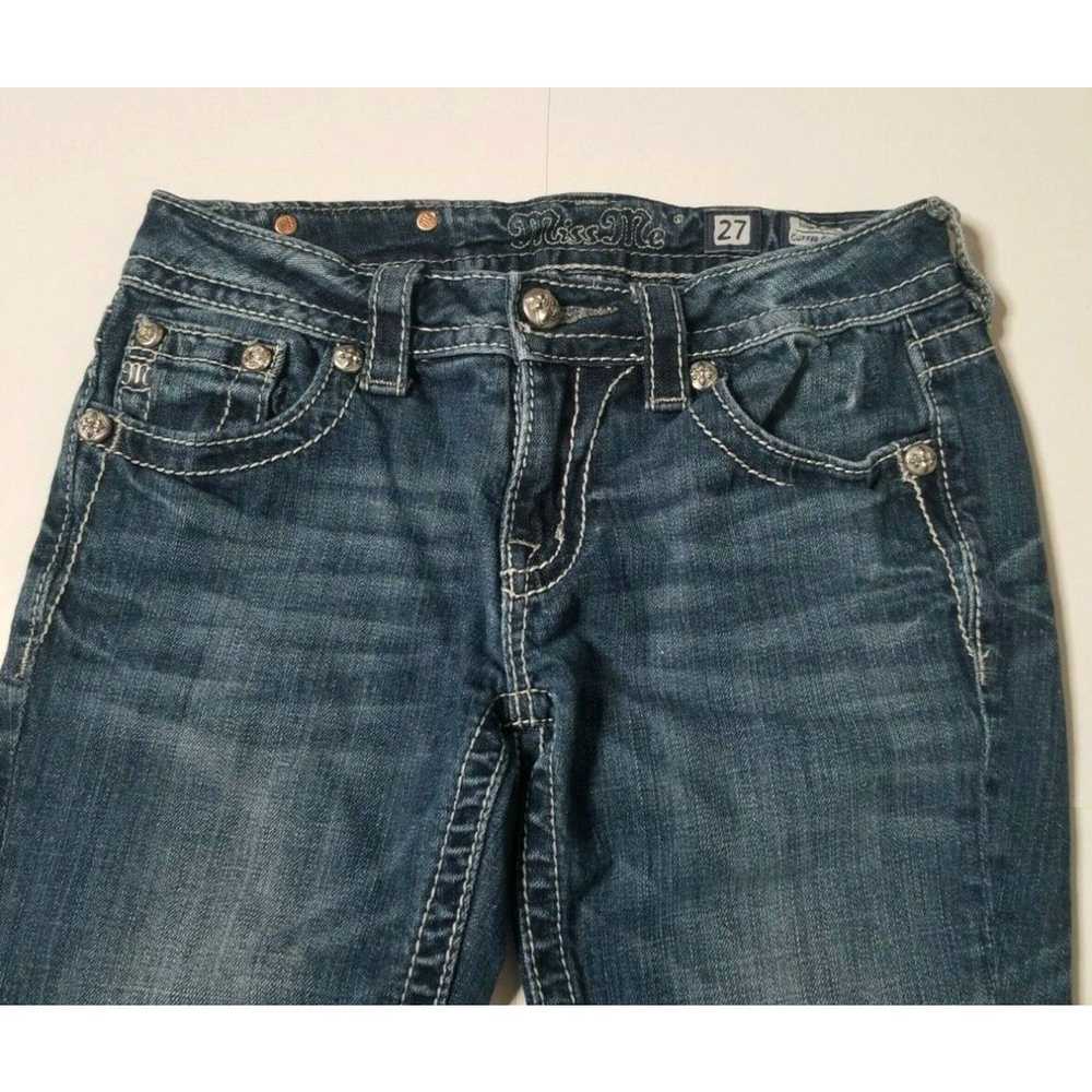 Miss Me Miss Me Jeans Womens 27 Cuffed Capri Embe… - image 3