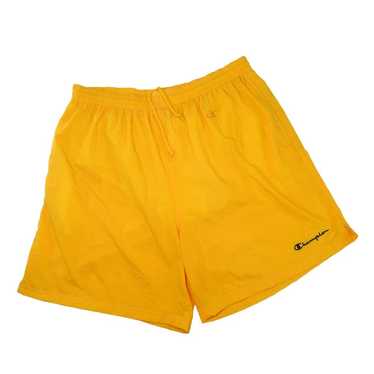 1990s Vintage Champion Yellow Basketball Shorts A… - image 1