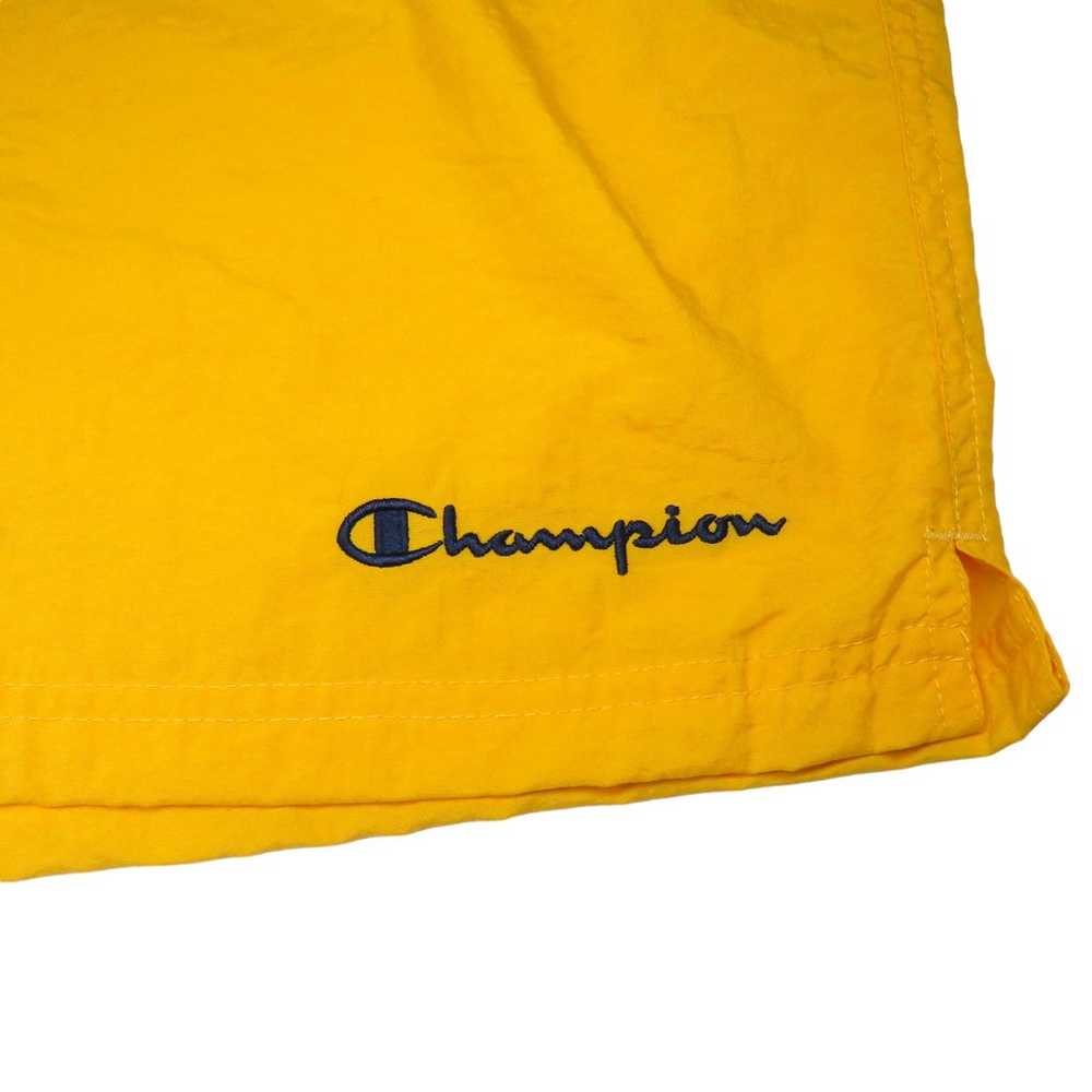 1990s Vintage Champion Yellow Basketball Shorts A… - image 4