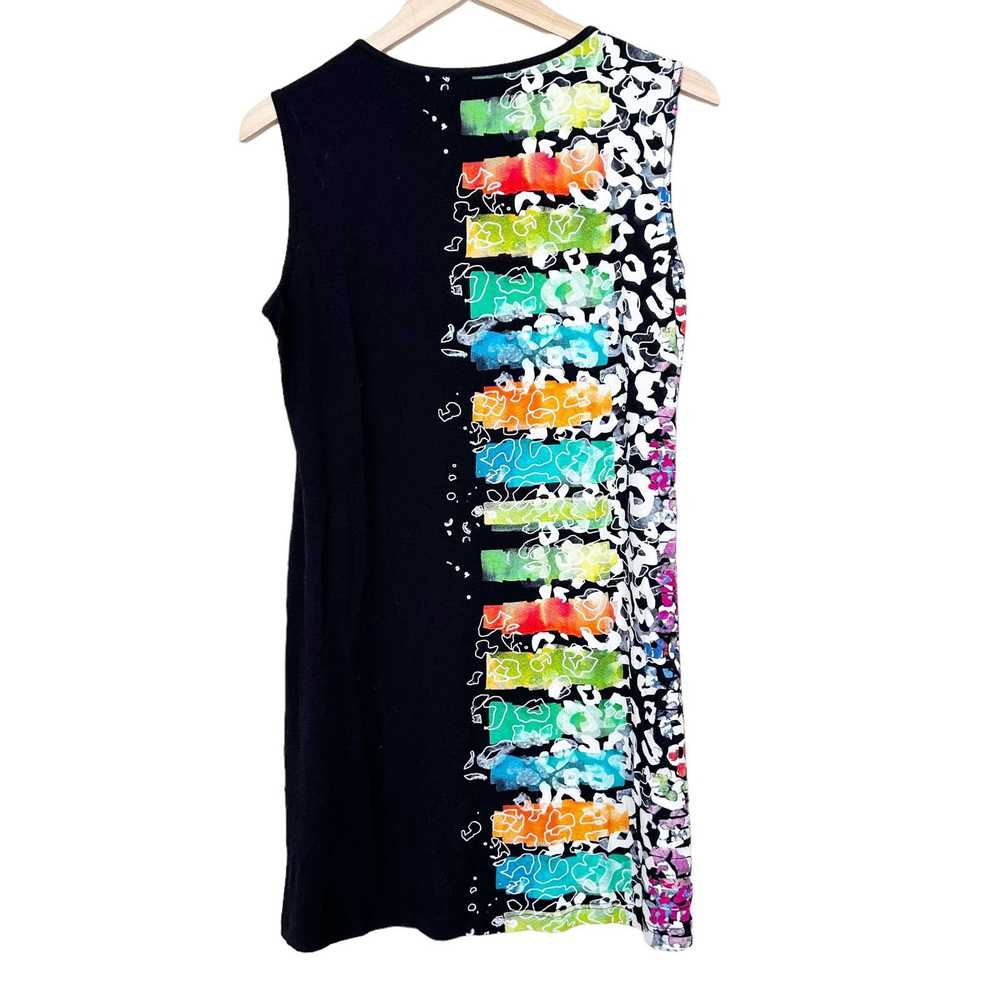 Other Snoskins Black Colorful Sleeveless Mini Dre… - image 4