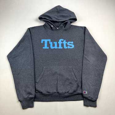 Champion Tufts University Hoodie Sweatshirt Gray … - image 1
