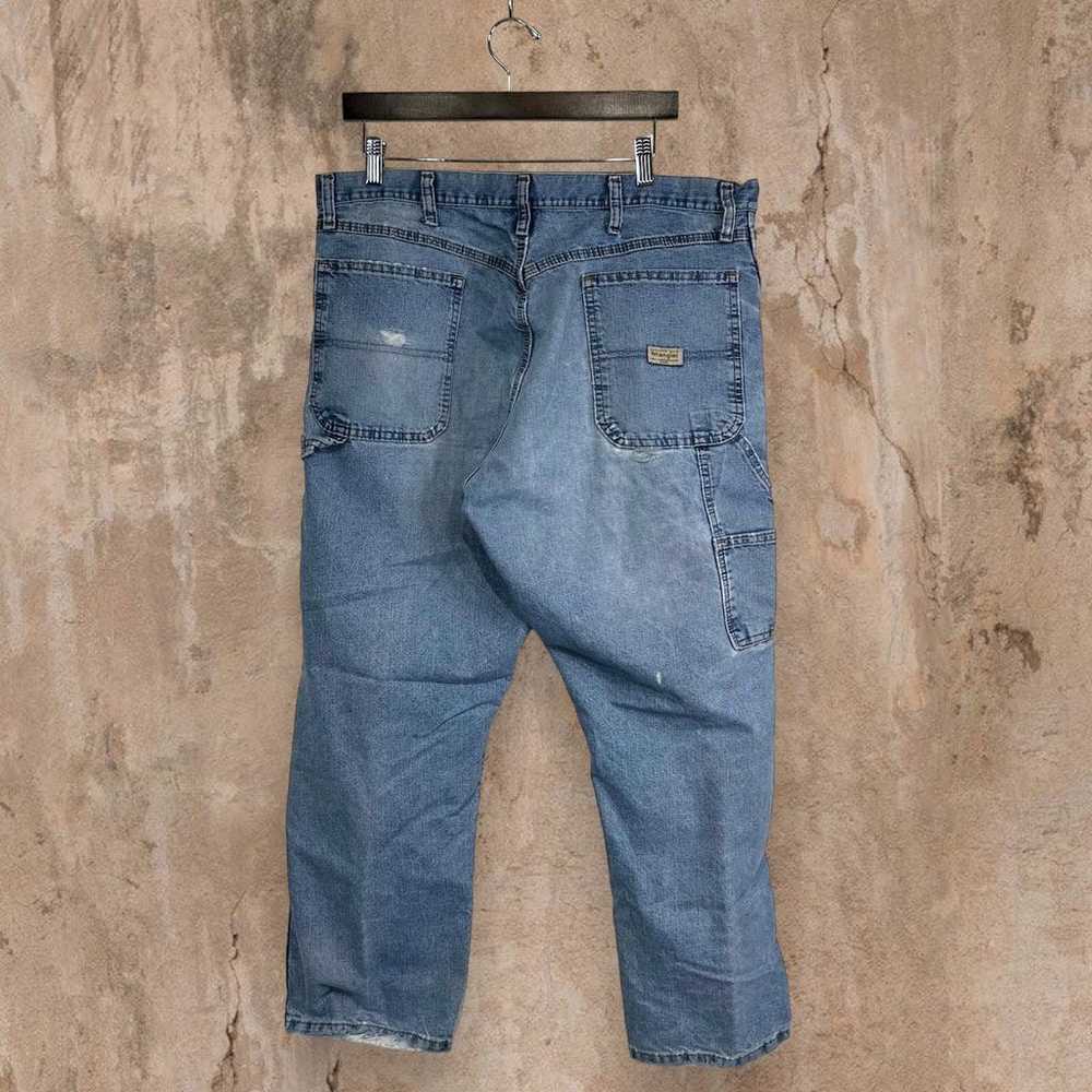 Wrangler Carpenter Jeans Baggy Fit Light Wash Wor… - image 2
