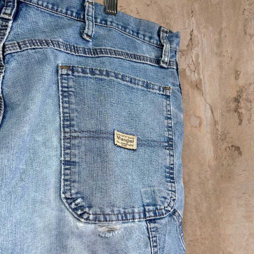 Wrangler Carpenter Jeans Baggy Fit Light Wash Wor… - image 5