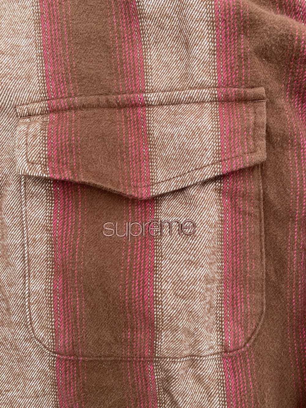 Supreme Stripe Flannel Zip Up - image 4