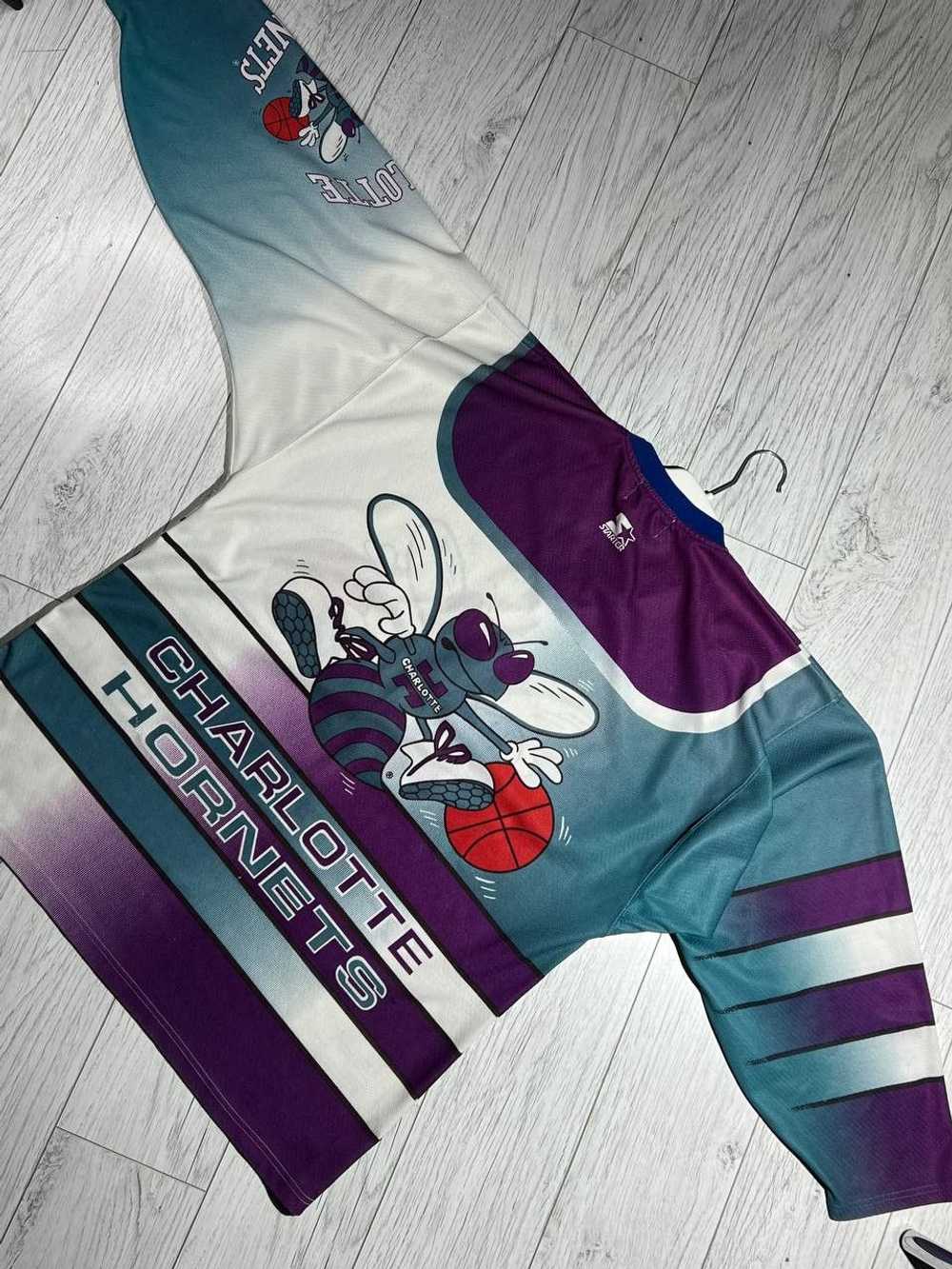 NBA × Starter Vtg Rare NBA Charlotte Hornets Star… - image 1