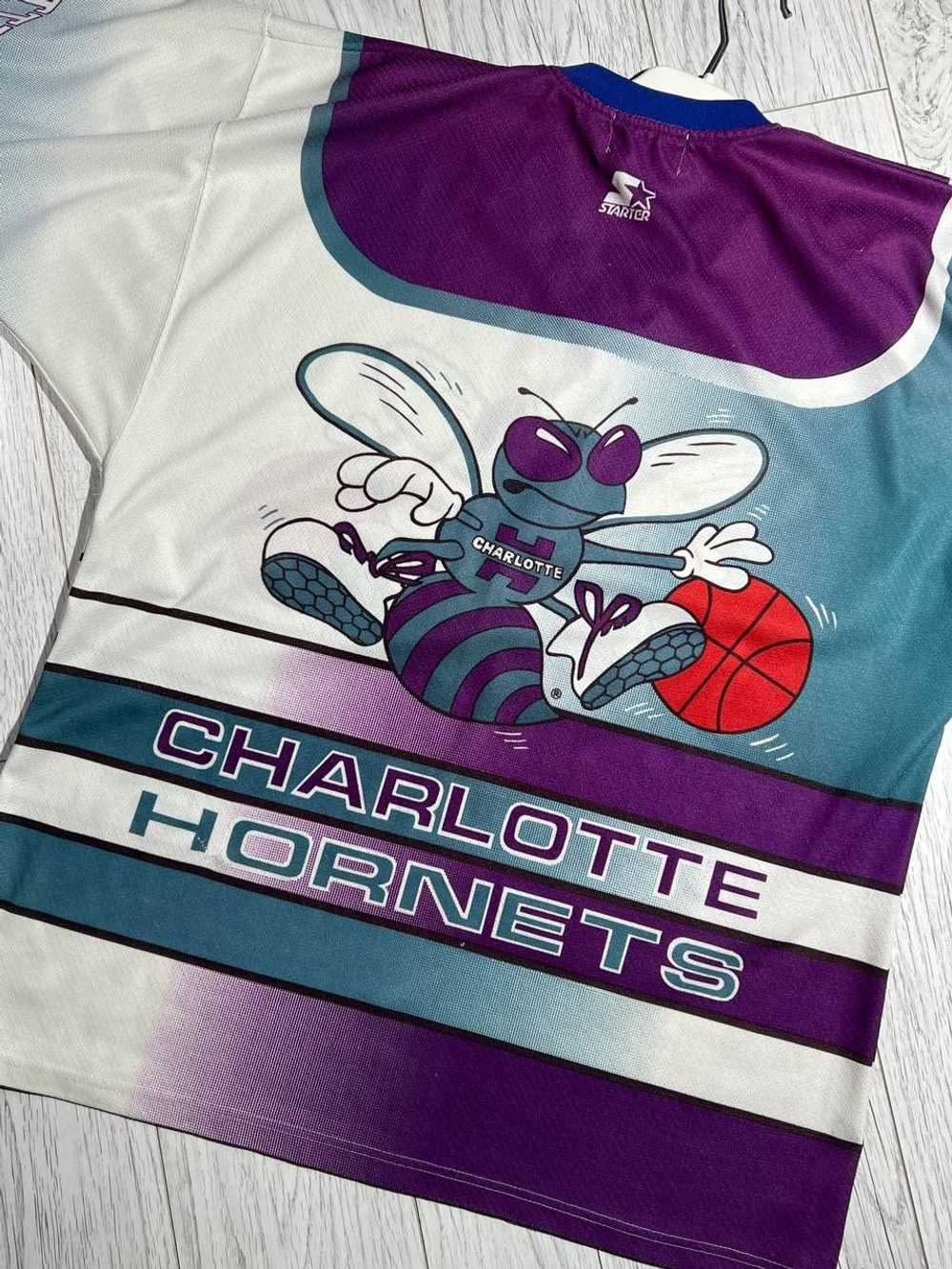 NBA × Starter Vtg Rare NBA Charlotte Hornets Star… - image 2