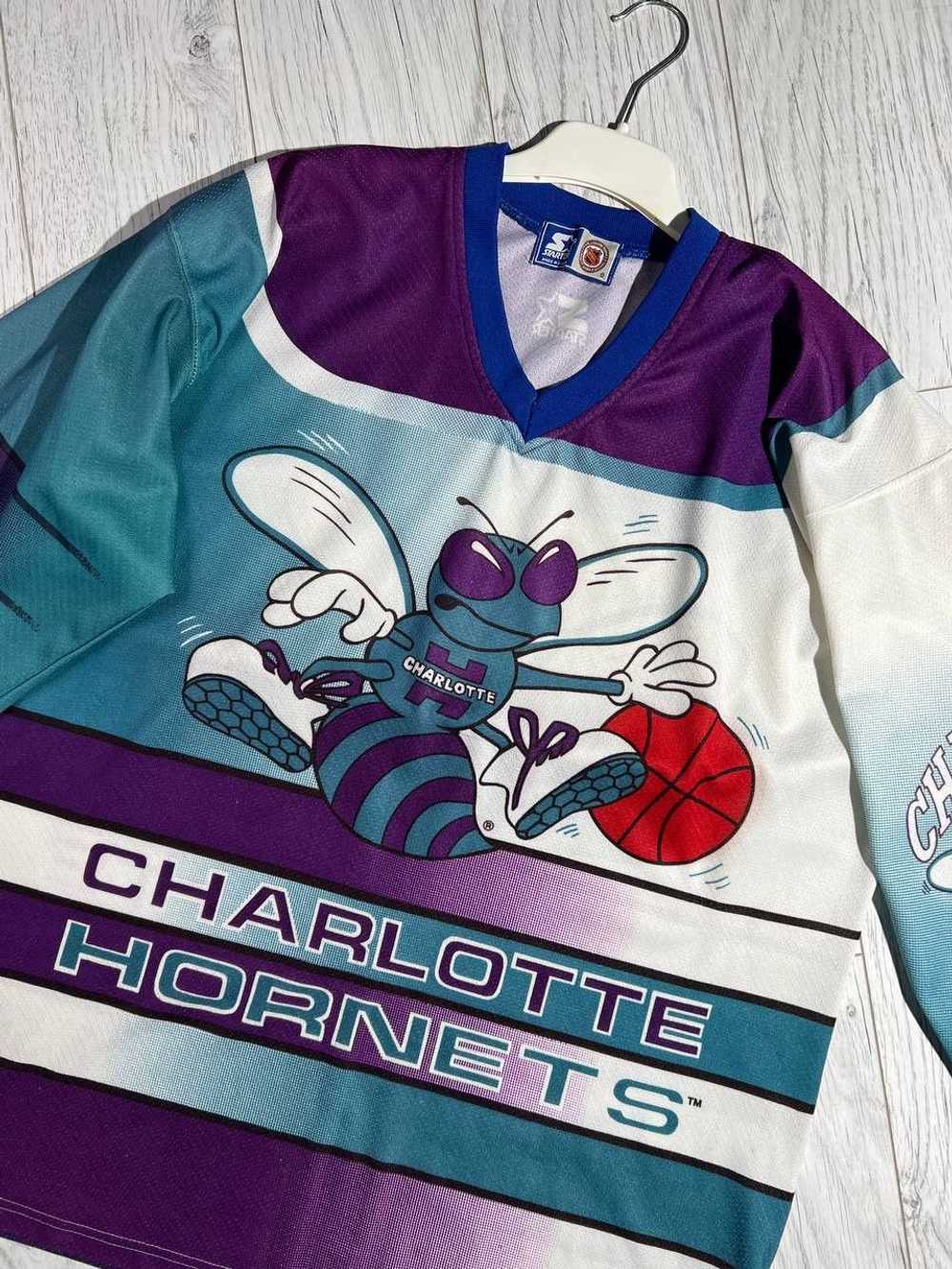 NBA × Starter Vtg Rare NBA Charlotte Hornets Star… - image 5