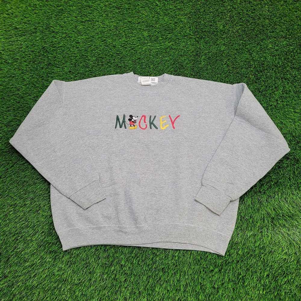 Vintage Disney Mickey-Mouse Sweatshirt XL-Short 2… - image 1