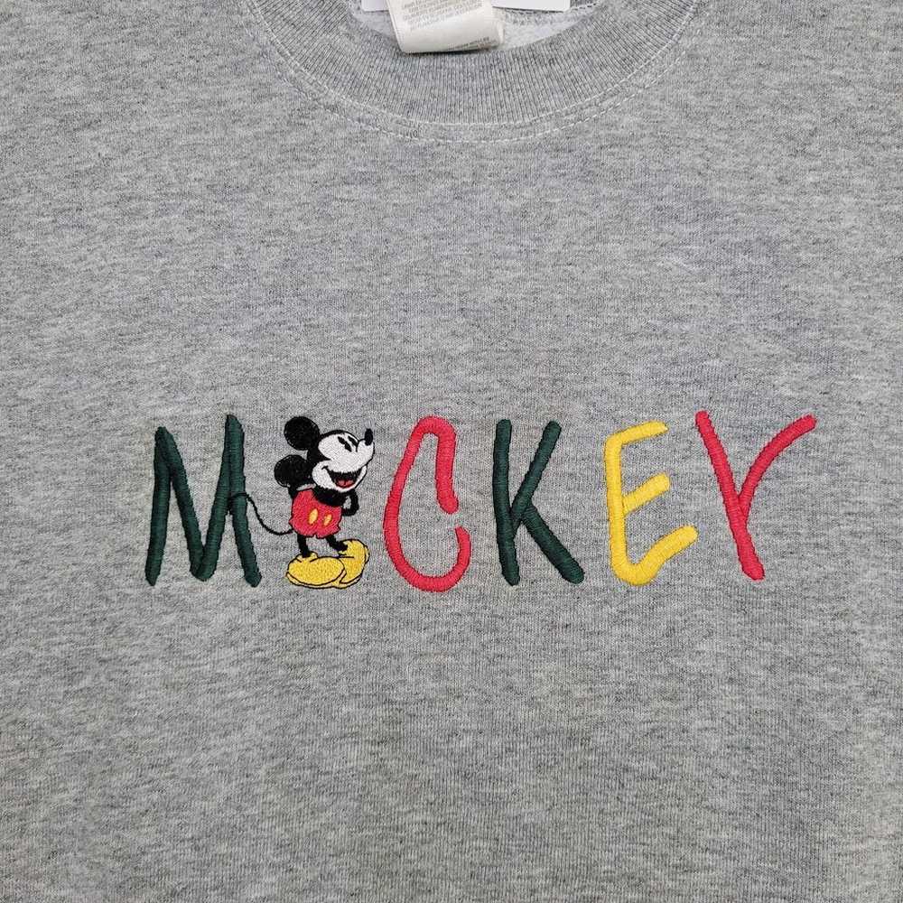 Vintage Disney Mickey-Mouse Sweatshirt XL-Short 2… - image 3