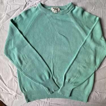 Vintage The Fox Sweater JCPenney Mens M Mint Gree… - image 1