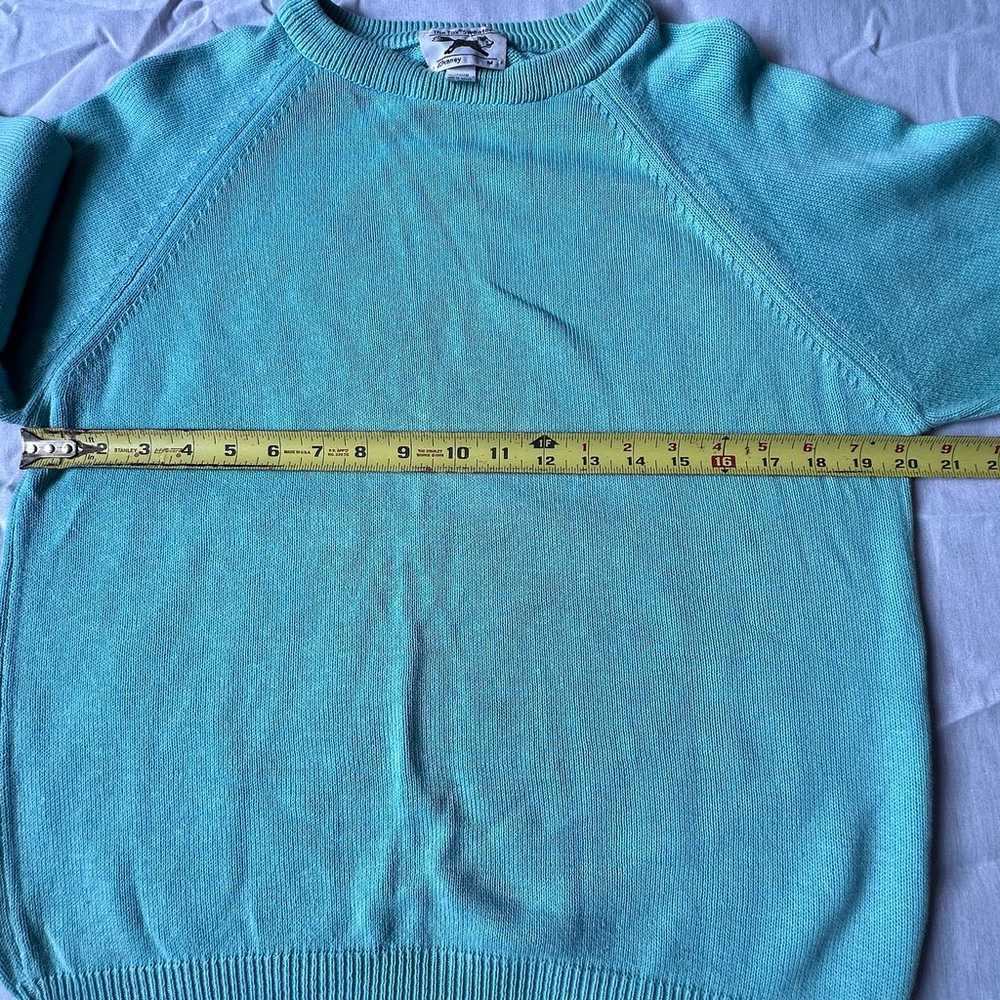 Vintage The Fox Sweater JCPenney Mens M Mint Gree… - image 6