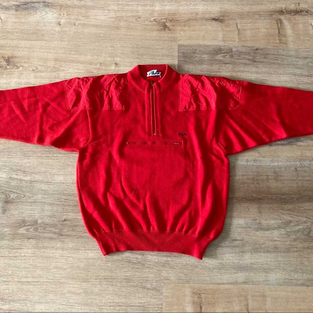 Vintage FILA wool Pullover Red size L - image 3