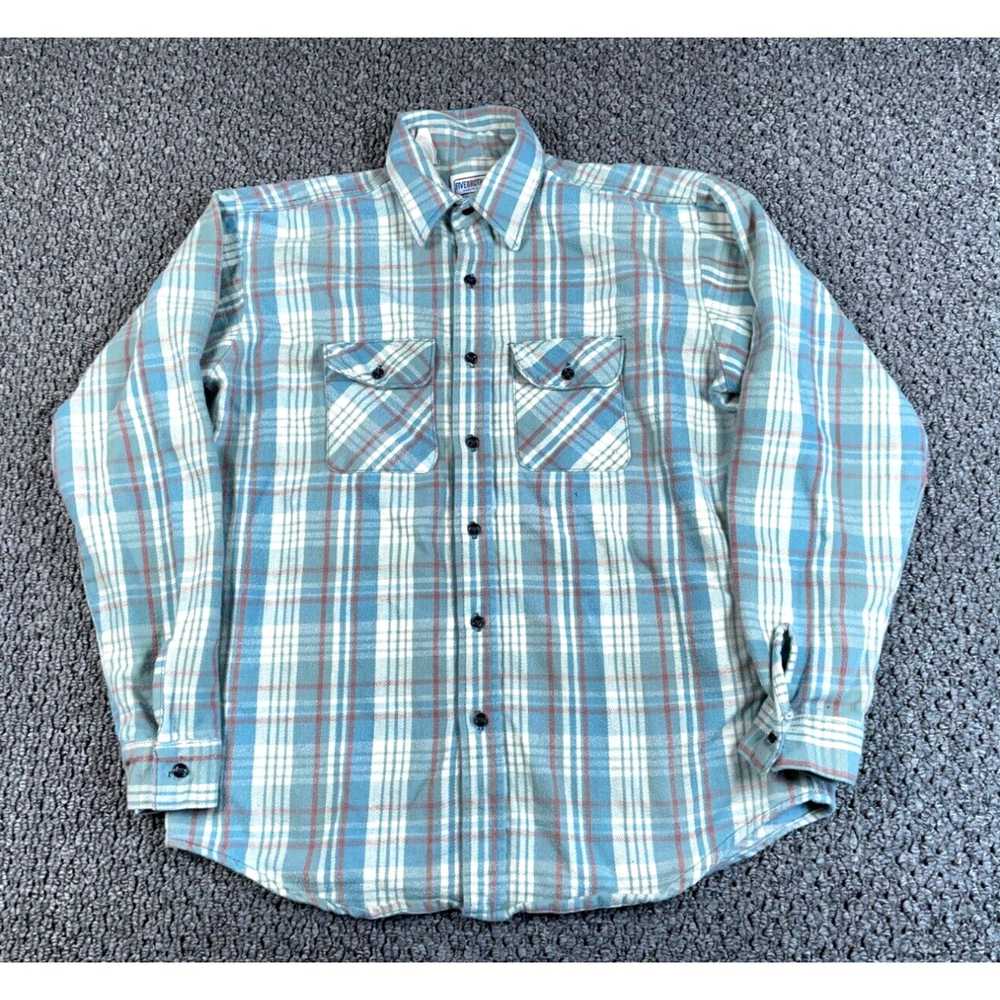 Vintage VTG Five Brother Plaid Flannel Shirt Adul… - image 1