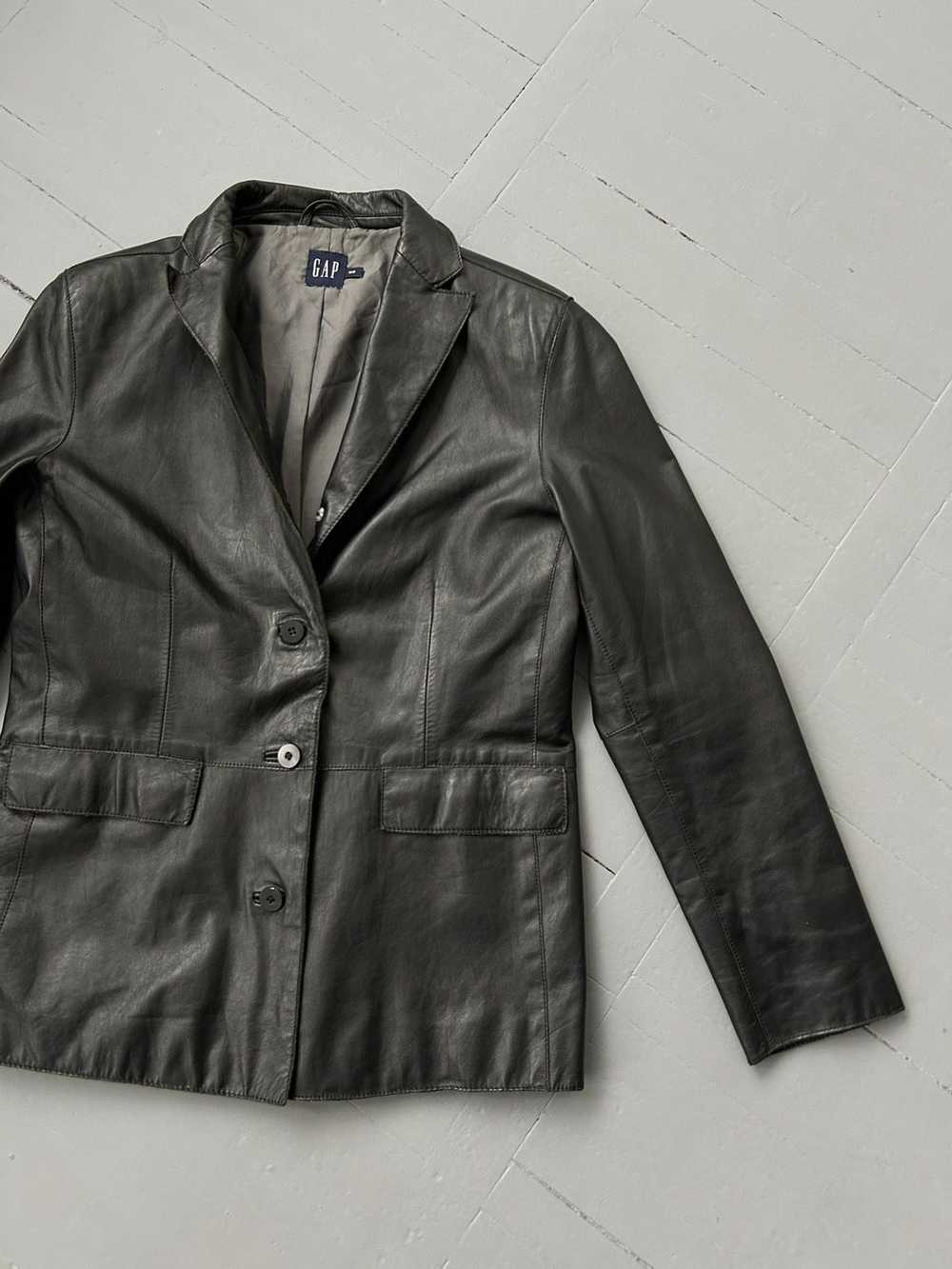Avant Garde × Gap × Leather Jacket Gap vintage le… - image 3
