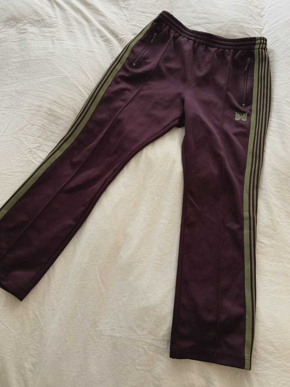 Needles Needles Smooth Track Lounge Pants Maroon … - image 1