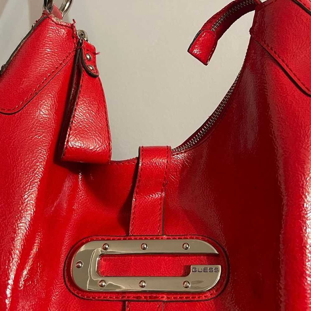 Y2K GUESS Patent Leather Shoulder Bag Vintage 200… - image 2