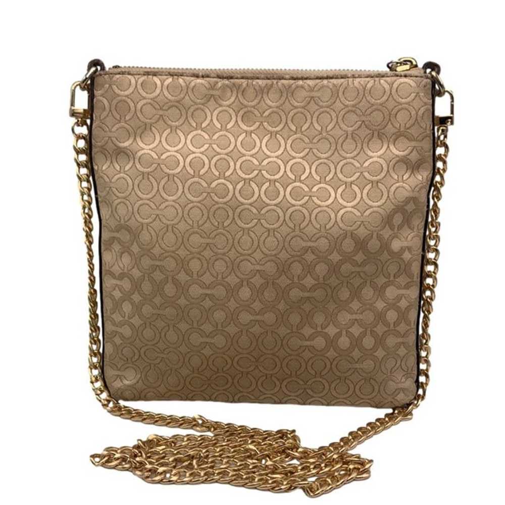 COACH Signature Canvas Crossbody with Chain Cross… - image 2