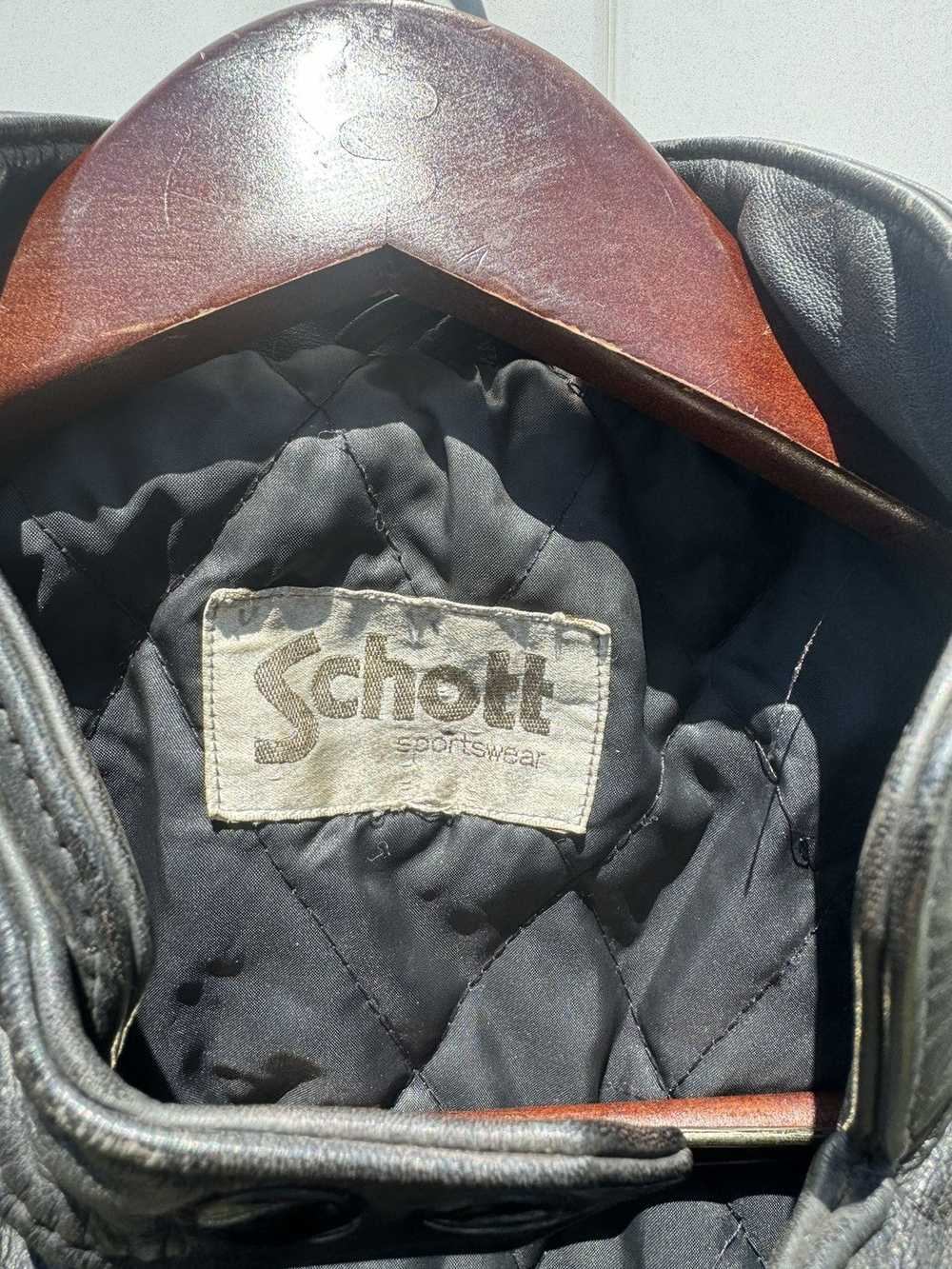 Schott Vintage 80s Schott Sportswear Silver Tab L… - image 4