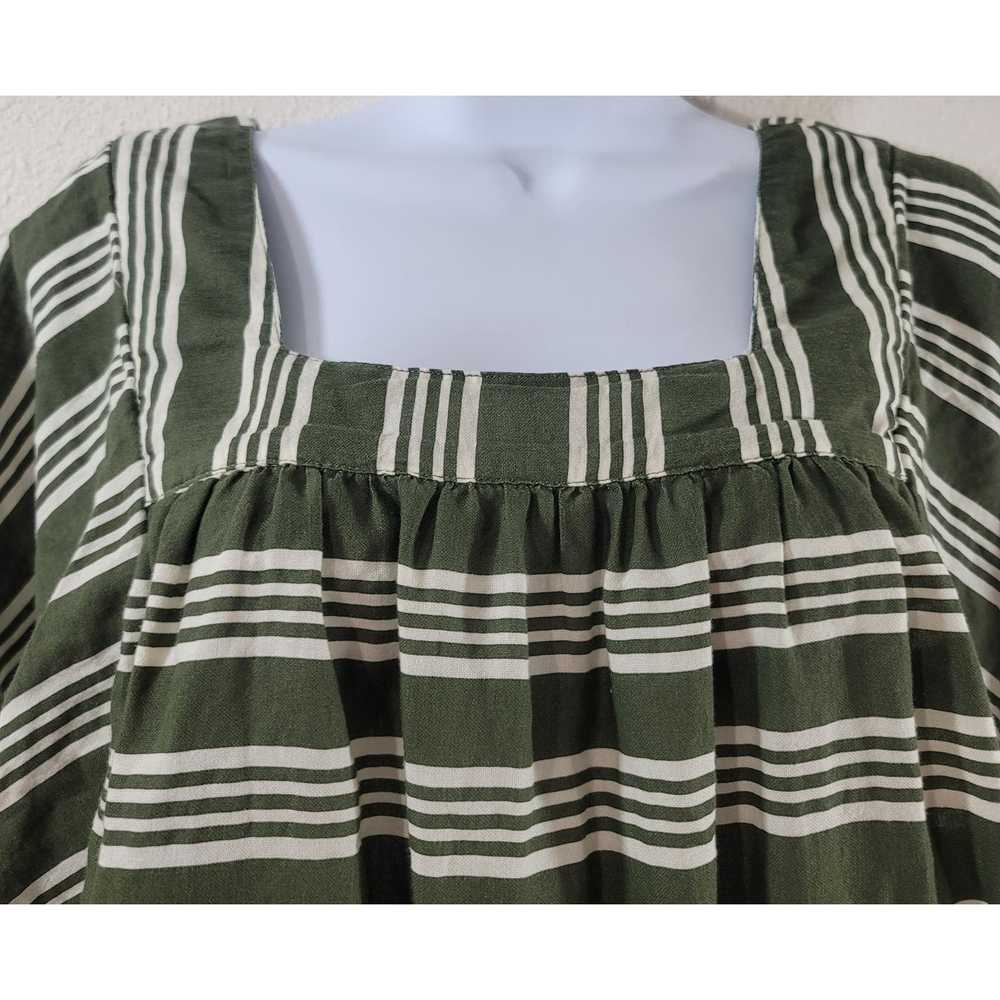 Other Time & Tru Green White Stripe Flowy Sleeves… - image 5