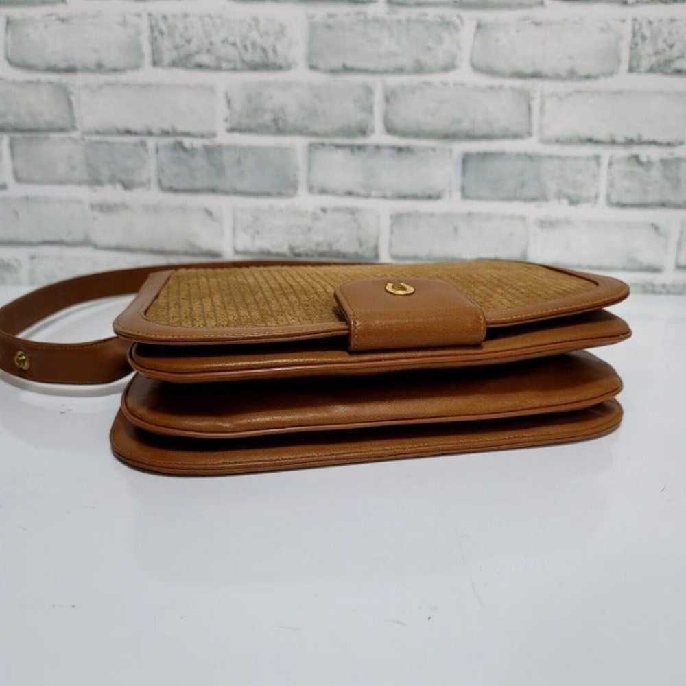 Vintage 60s 70s Meyers Suede Ribbed Brown Leather… - image 7