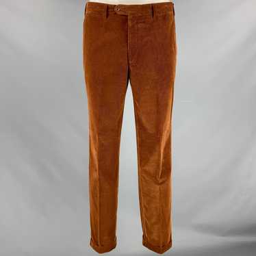 Luciano Barbera Rust Orange Corduroy Cotton Cuffe… - image 1