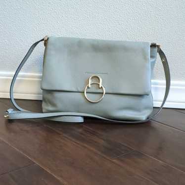 Grey genuine leather Vince Camuto cross body purse - image 1