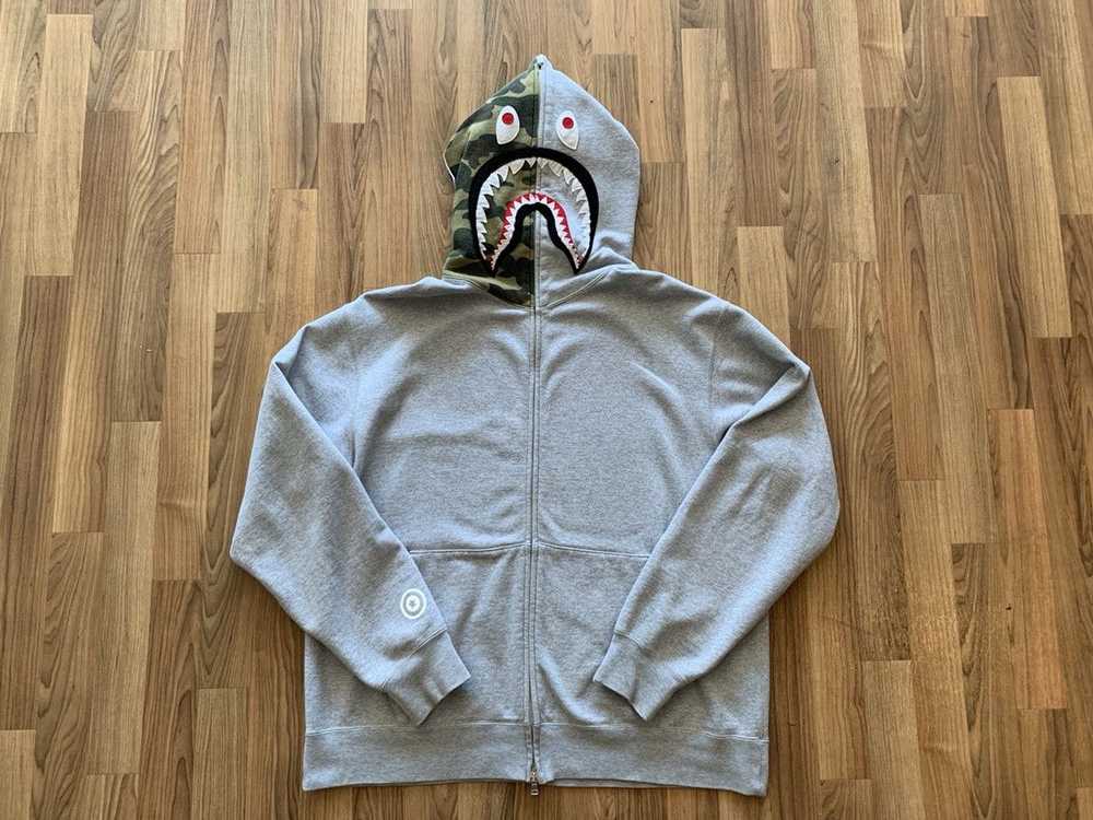 Bape OG Bape Camo Shark Hoodie - image 1