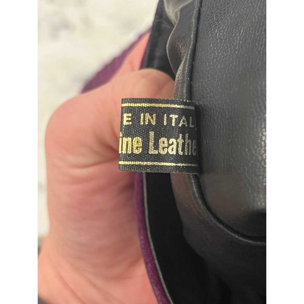 Neiman Marcus Purple Suede/Leather Messenger Bag … - image 11