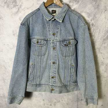 Lee × Vintage Vintage 80s Lee Denim Jacket Mens X… - image 1