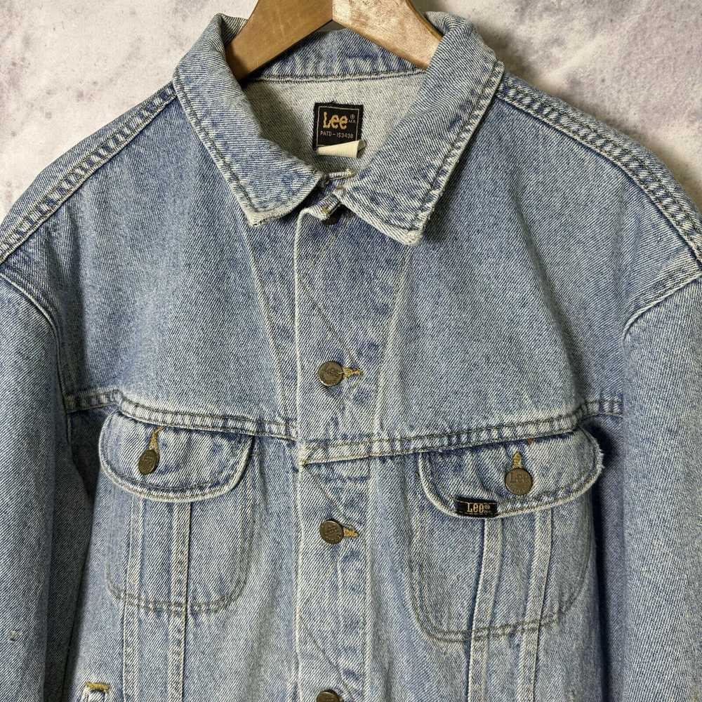 Lee × Vintage Vintage 80s Lee Denim Jacket Mens X… - image 3