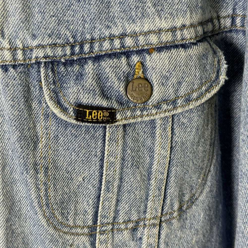 Lee × Vintage Vintage 80s Lee Denim Jacket Mens X… - image 5