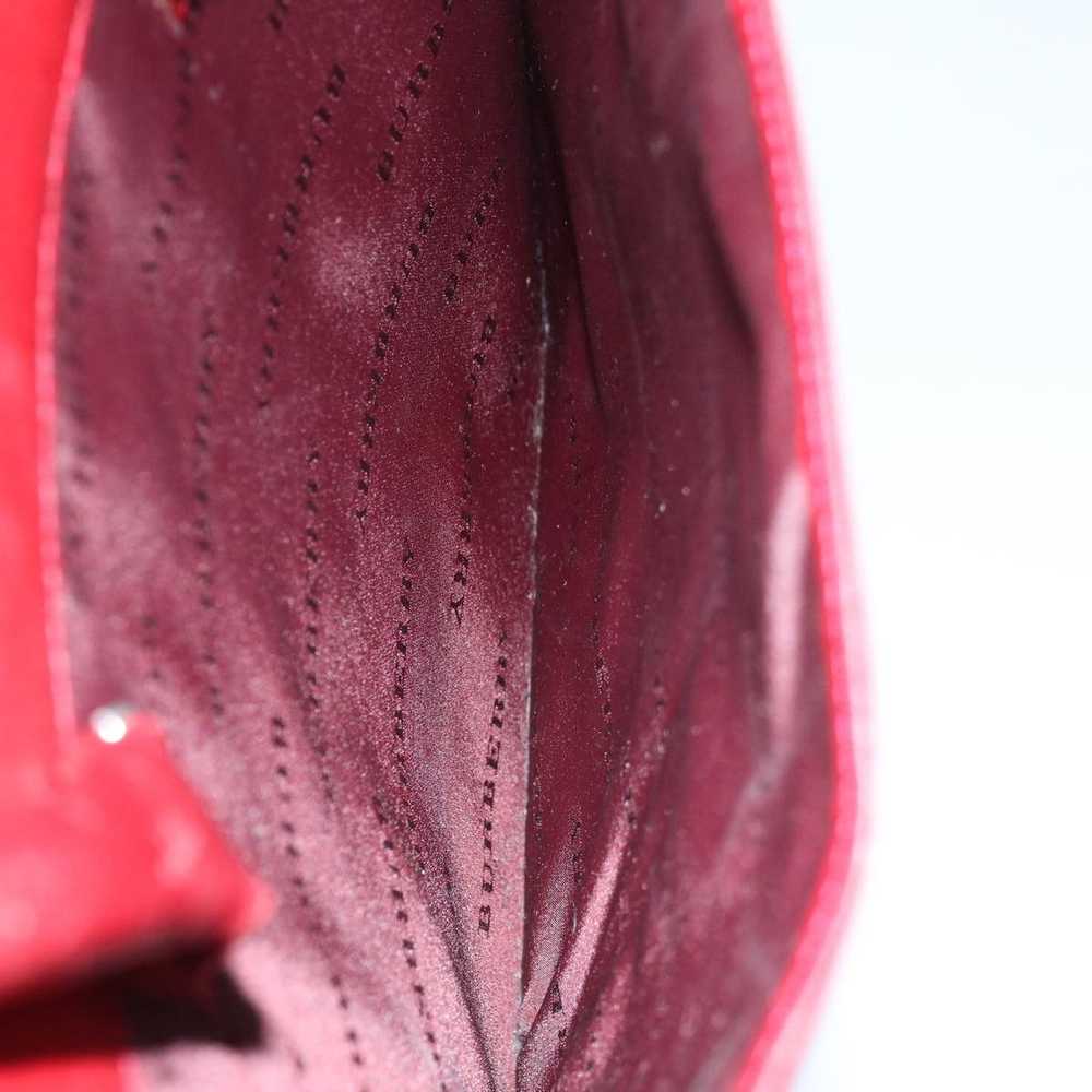 Burberry BURBERRY Hand Bag Safiano leather Red Au… - image 12