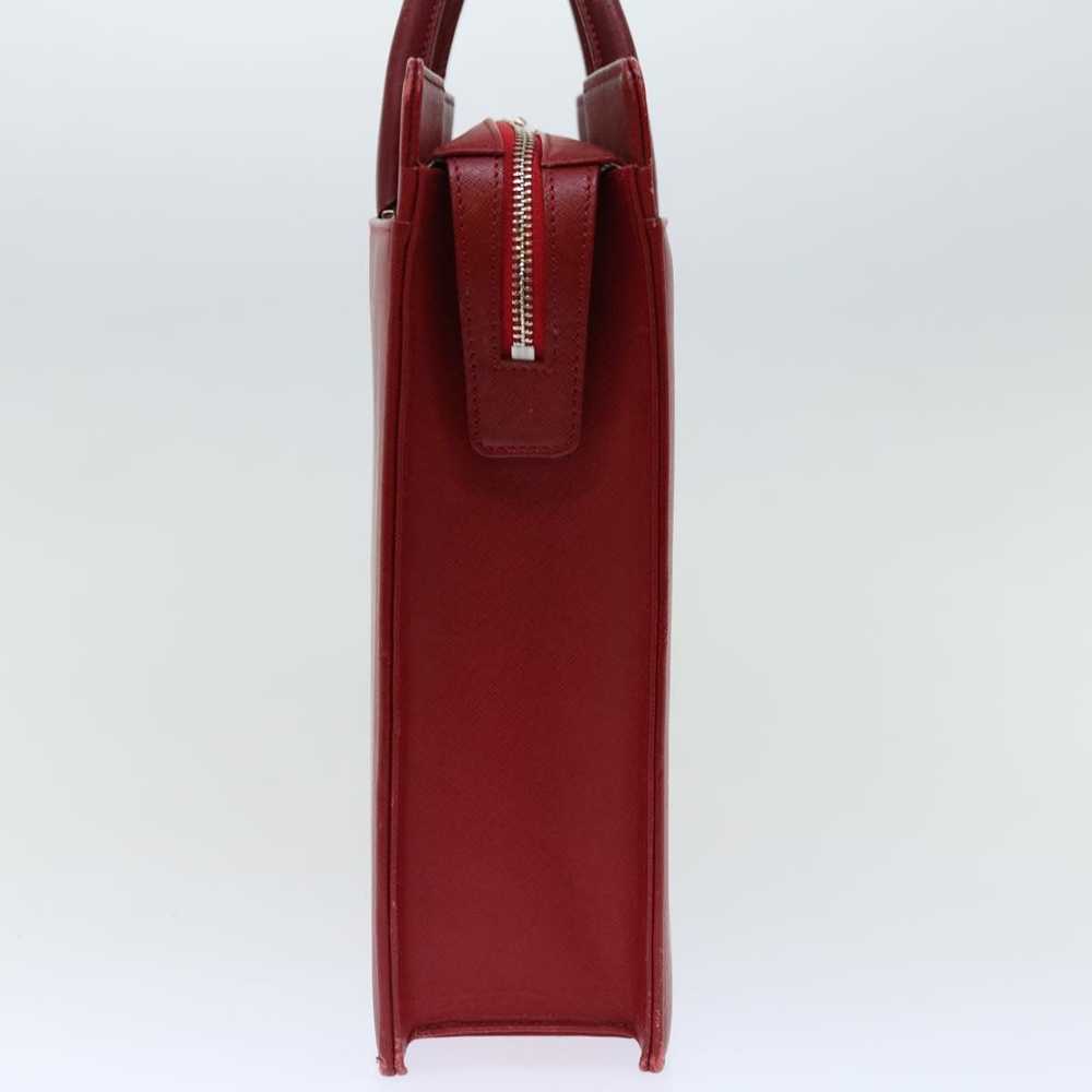 Burberry BURBERRY Hand Bag Safiano leather Red Au… - image 3