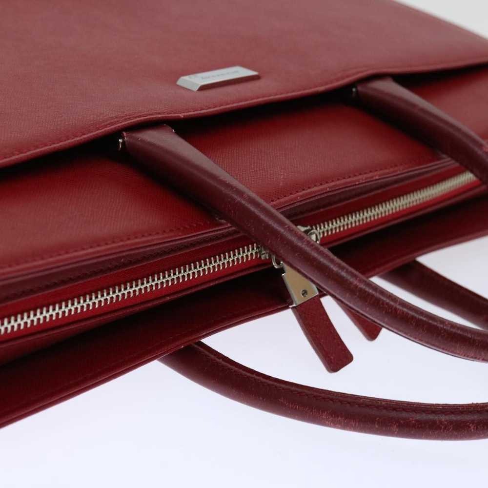 Burberry BURBERRY Hand Bag Safiano leather Red Au… - image 6
