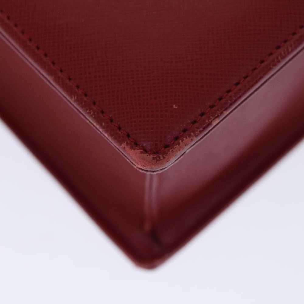 Burberry BURBERRY Hand Bag Safiano leather Red Au… - image 9