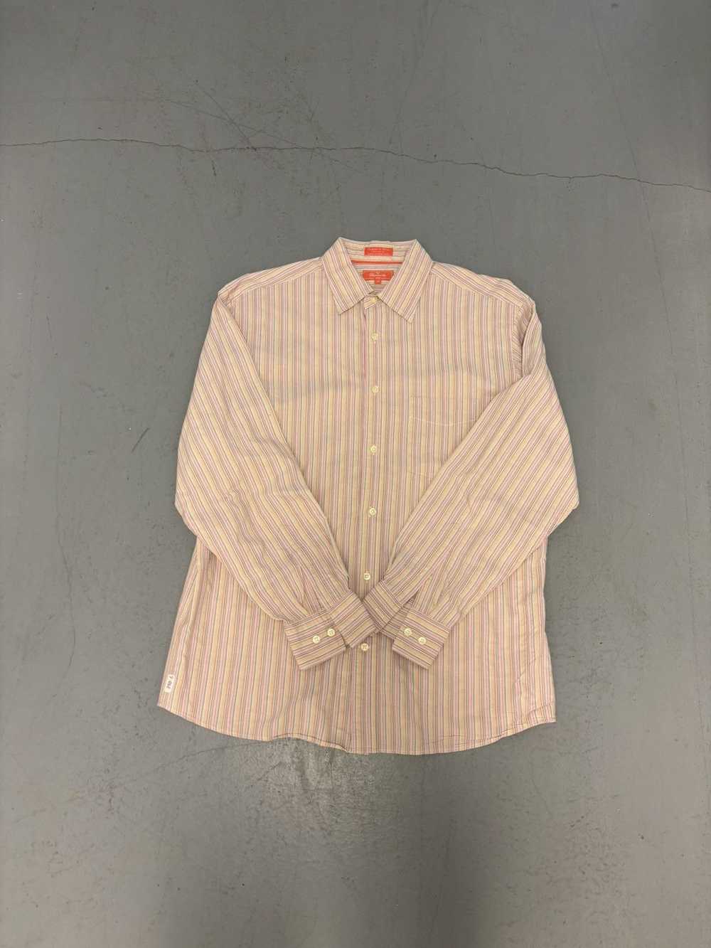 Faconnable Faconnable Striped Pink Shirt - image 1