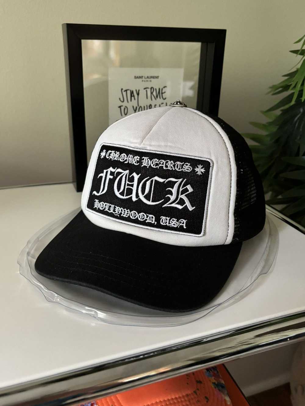 Chrome Hearts “FUCK” HOLLYWOOD VINTAGE TRUCKER HAT - image 3