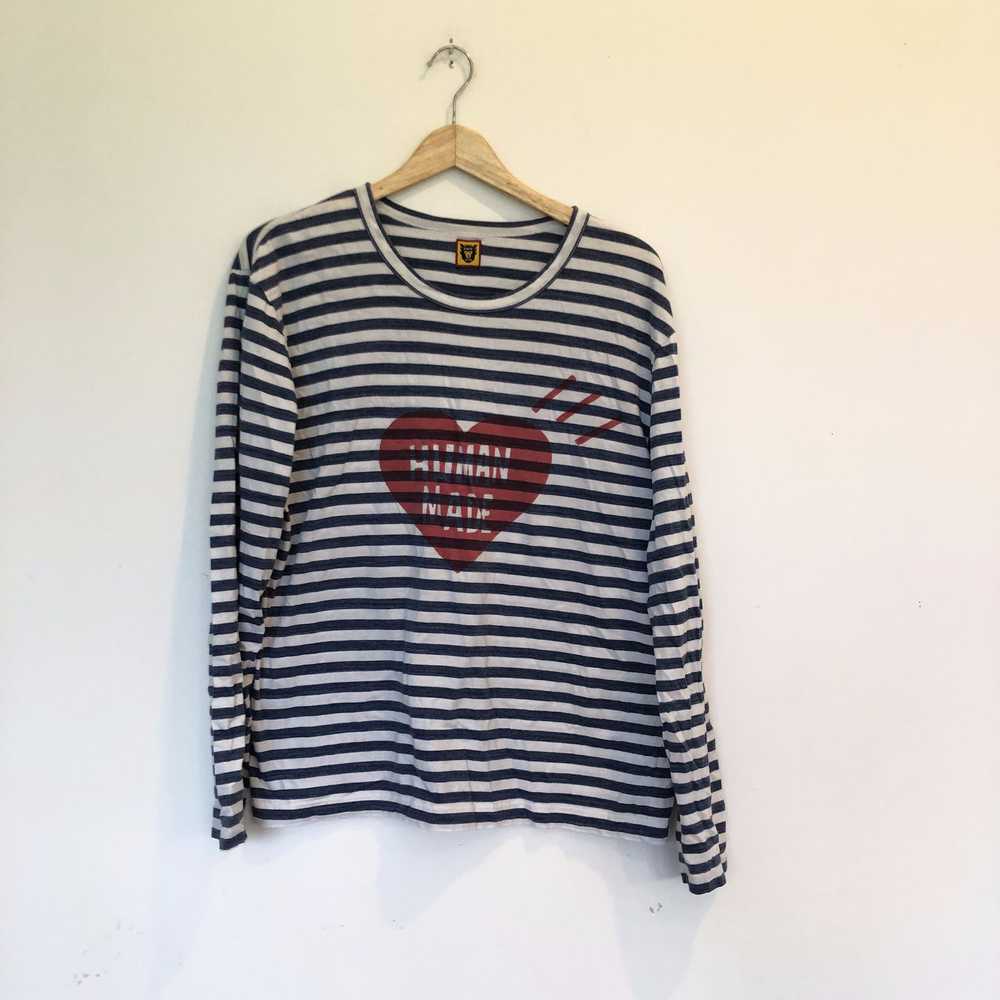 Human Made Human Made Striped Heart L/S - image 1