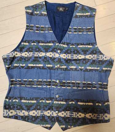 Vintage Polo Ralph Lauren 2024 Aztec Indian Print Vest