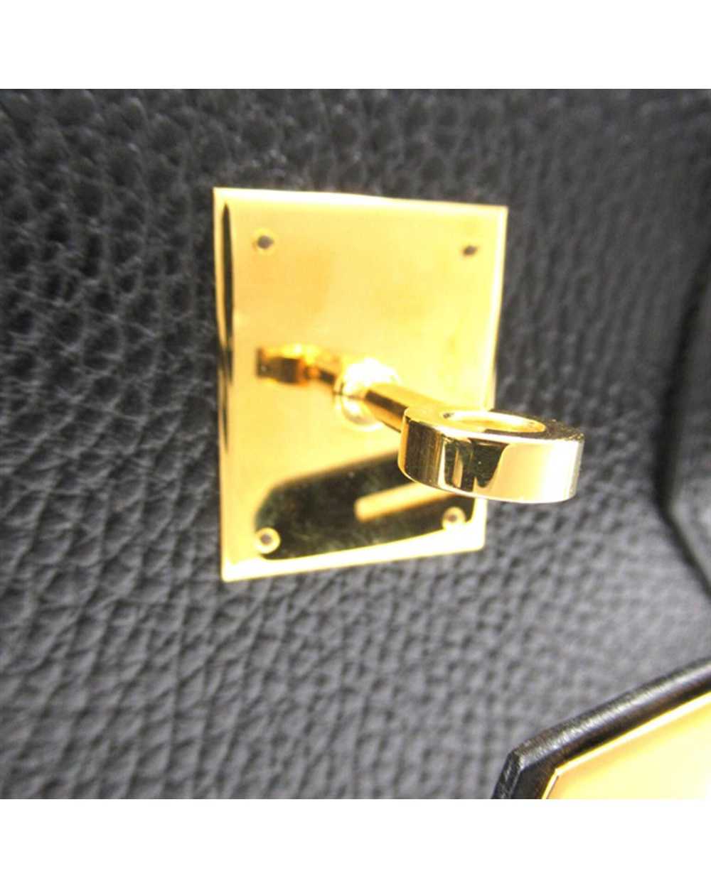 Hermes Ardennes Leather Birkin Handbag - Noir - image 10