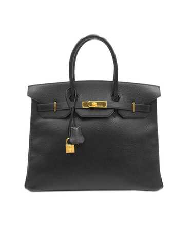 Hermes Ardennes Leather Birkin Handbag - Noir - image 1