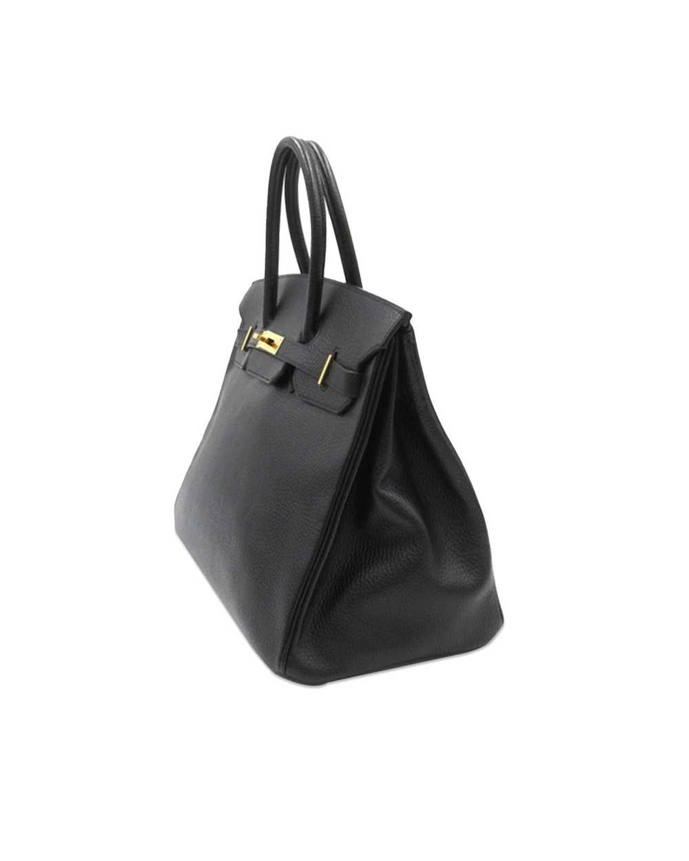 Hermes Ardennes Leather Birkin Handbag - Noir - image 2