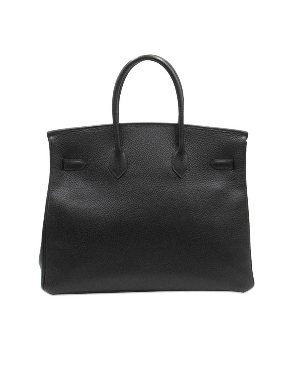 Hermes Ardennes Leather Birkin Handbag - Noir - image 3