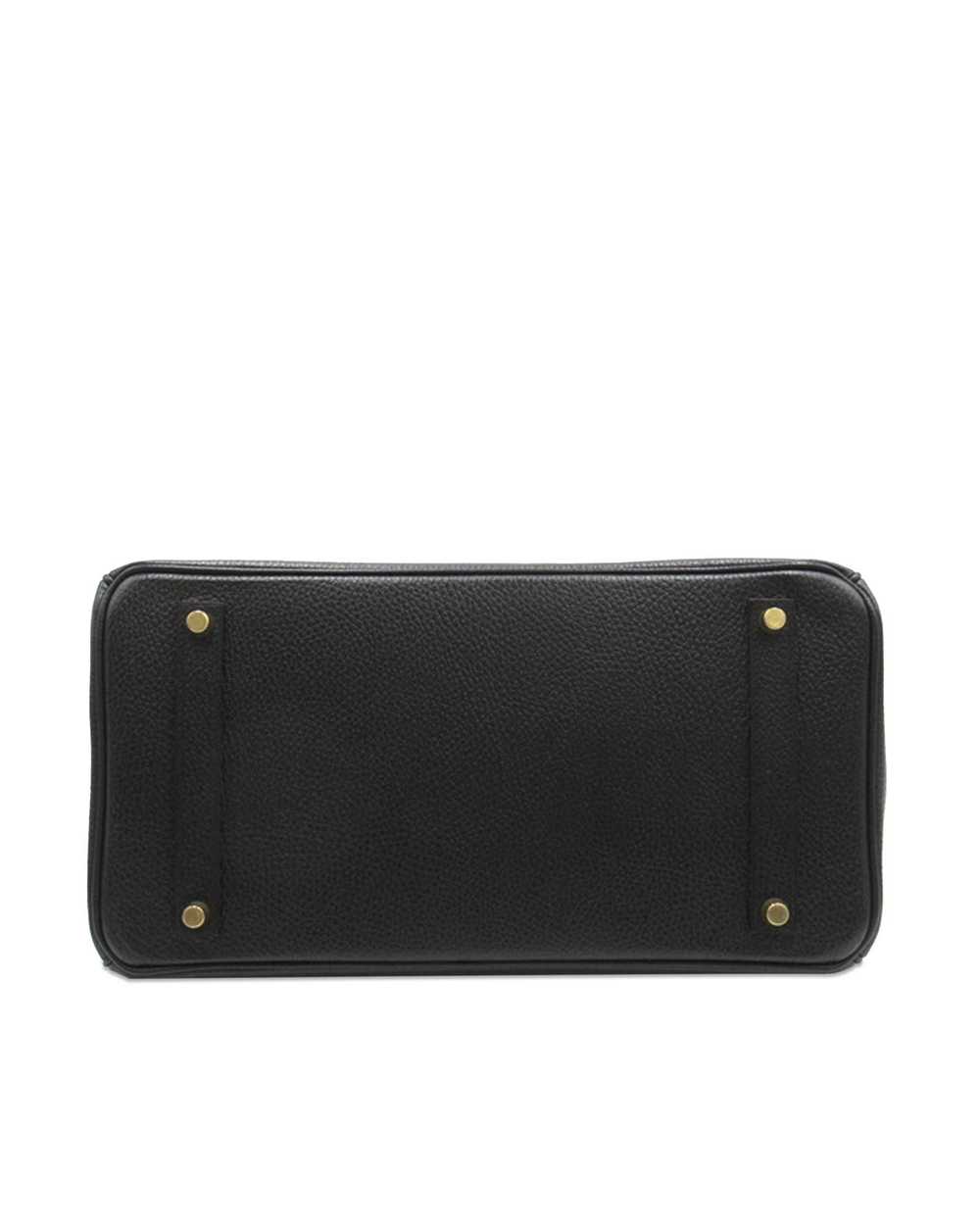Hermes Ardennes Leather Birkin Handbag - Noir - image 4