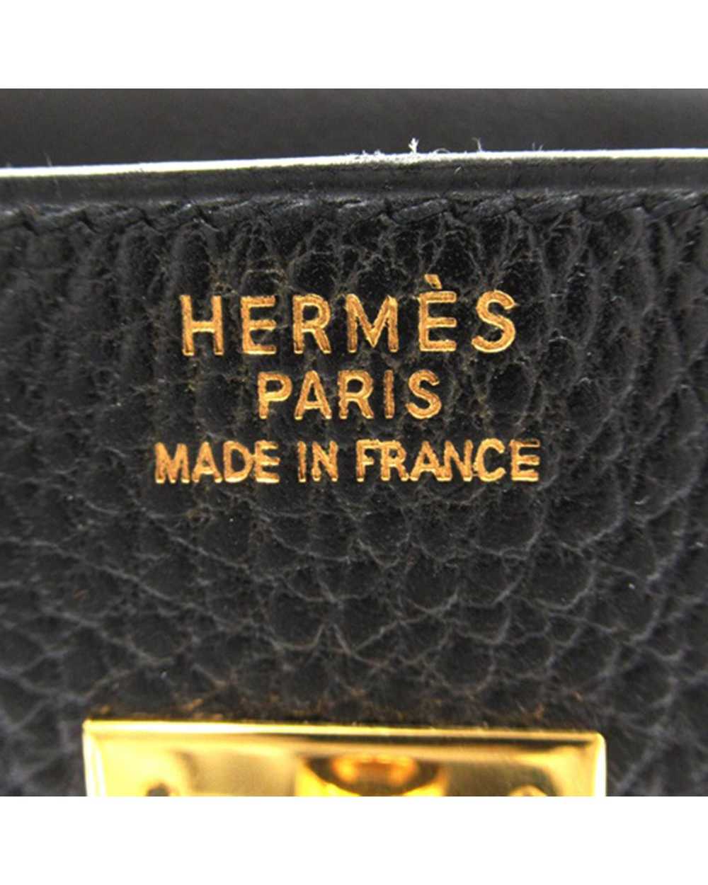 Hermes Ardennes Leather Birkin Handbag - Noir - image 6
