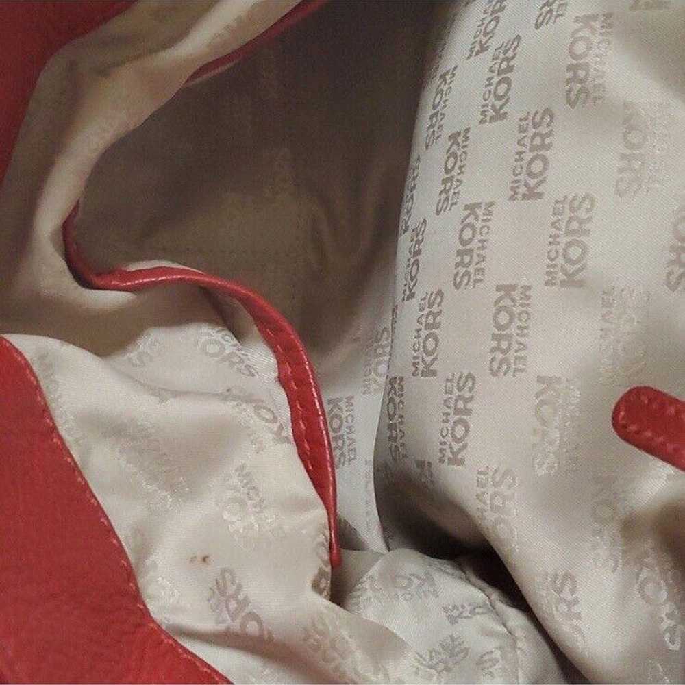 Michael Kors Hamilton Red Leather Satchel Shoulde… - image 5